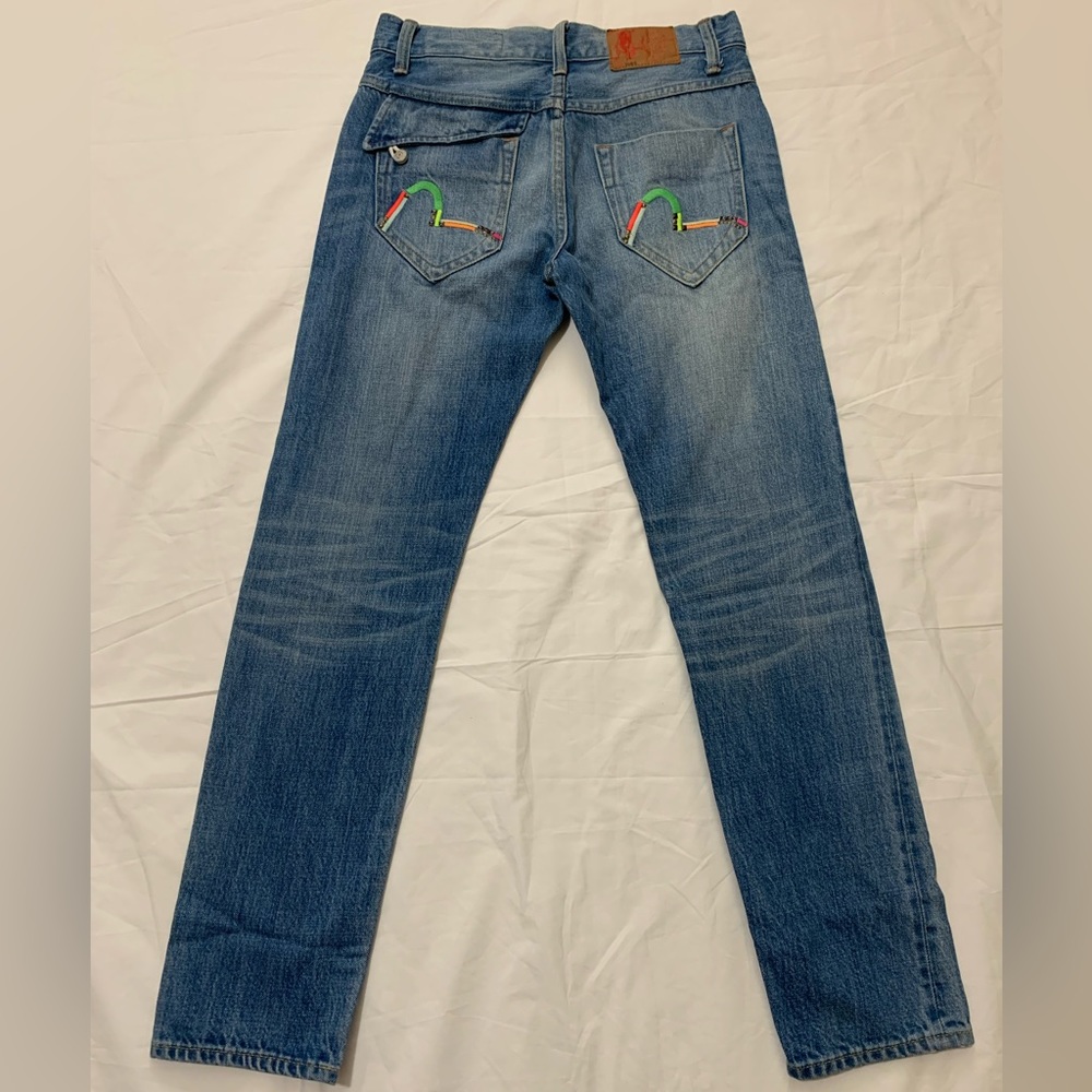 Evisu Women’s Jeans Button Fly Size 25 Inseam 28.5”